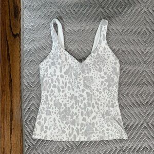 Lululemon Athletica White and Gray align tank